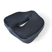 B-007 Подушка на сидение Big 45*39*13/5 см (Черная/Серая сетка)